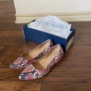 Dressy Snake Print Flats